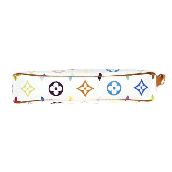 LOUIS VUITTON Pochette Accessoires Hand Bag Monogram Multi White - Picture 12 of 15
